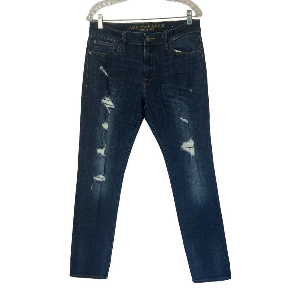 American Eagle Outfitters Extreme Flex 4 Jean Mens 32 x 32 Distressed